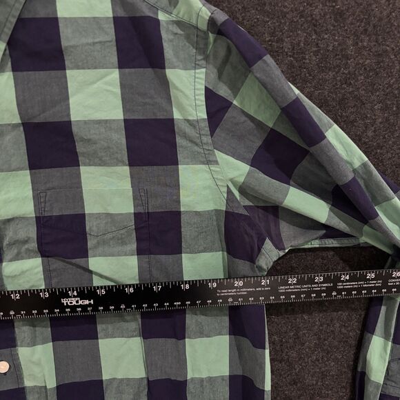 UNTUCKit Bonarda Shirt Men's Large Green Blue Plaid Bonarda Button Down Casual - Picture 6 of 9